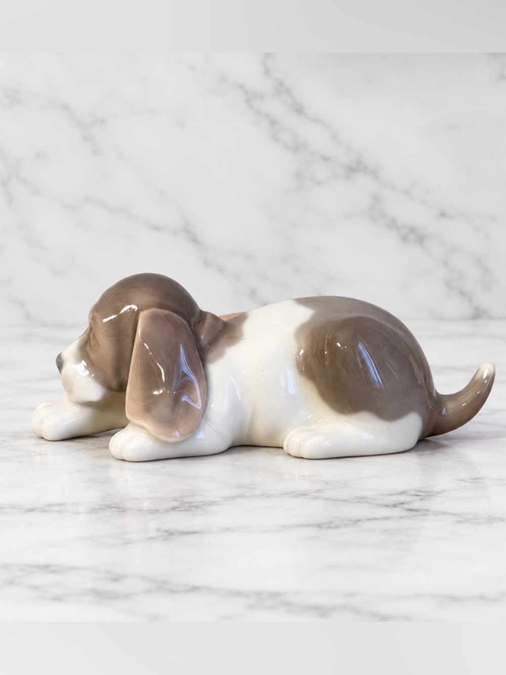 Vintage Lladró Sleepy Puppy porcelain figurine